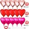 15PCS Rose Gold & Red Heart Foil Balloons – Valentine’s Day, Wedding, Birthday, Bridal & Baby Shower Decorations